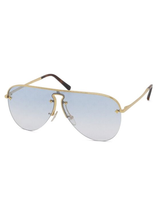 Louis Vuitton Sunglasses Gray Frame Logo Teardrop Monogram Blue Gradient Lenses main image 6